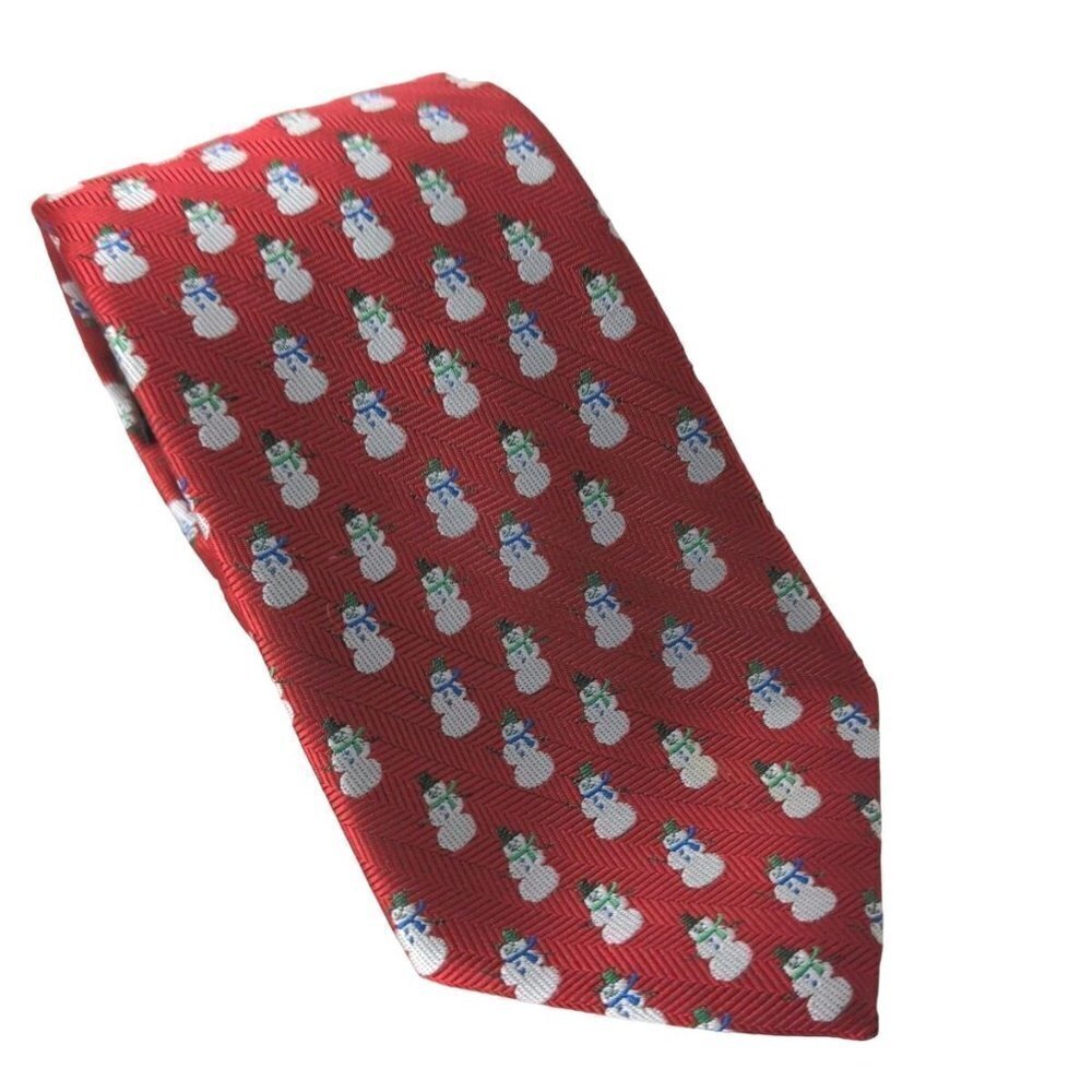 Hallmark Christmas Snowman All Over Print Novelty Necktie